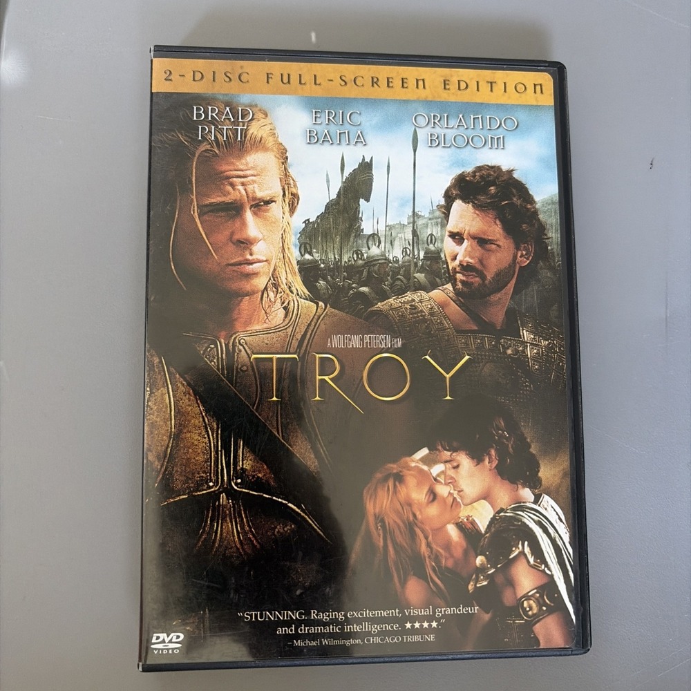 Troy DVD 2005 2-Disc Set Full Screen Edition Brad Pitt Orlando Bloom Eric Bana